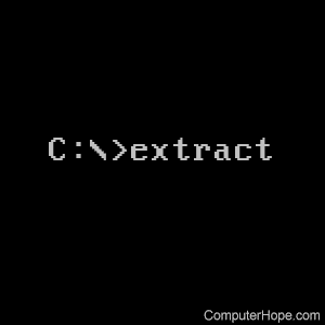Extract command at a command line.