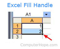 Microsoft Excel Fill Handle
