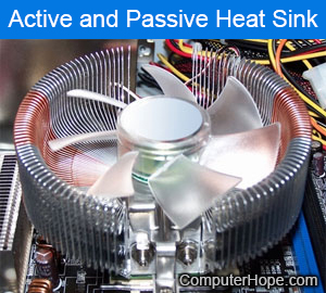 Computer heat sink on CPU (central processing unit)