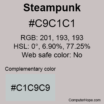 Example of Steampunk color or HTML color code #C9C1C1.