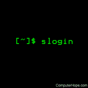 slogin command at a command prompt.