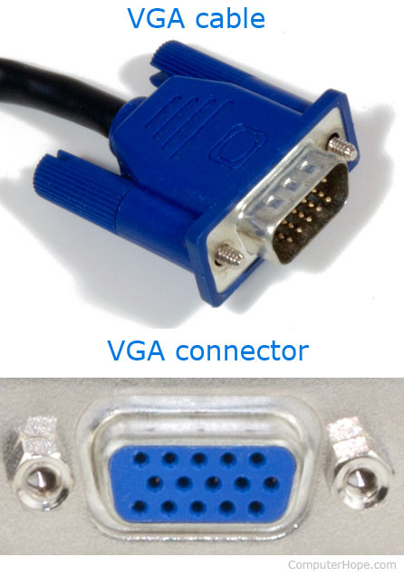 VGA cable and connector