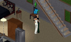 The Sims getting married.