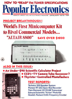 Altair on Popular Electronics magazine