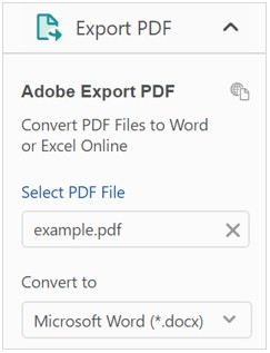 Export PDF option in Adobe Acrobat Reader
