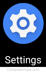 Settings app on an Android mobile device.