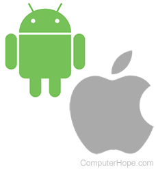 Android and Apple logos