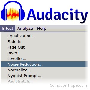 Audacity noise reduction.