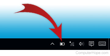 Windows 10 battery meter icon