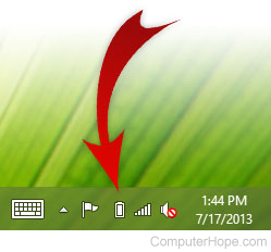 Windows 8 battery meter icon