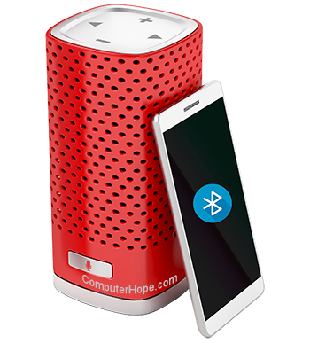 Bluetooth speaker with Bluetooth on smartphone