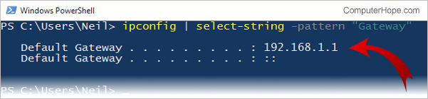 PowerShell output using select-string