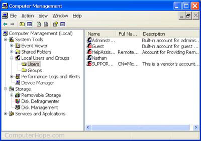 Microsoft Windows XP Computer Management