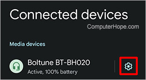 Connected devices settings