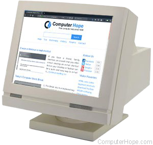 CRT monitor displaying the Computer Hope website.