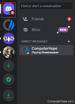 Direct Messages icon on Discord.