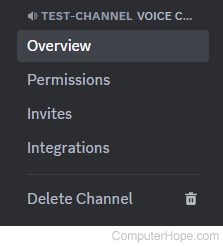 Overview selector in Discord.