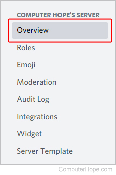 Overview selector
