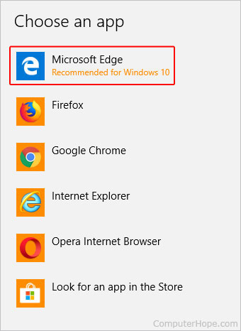 Choose an app window in Windows 10.