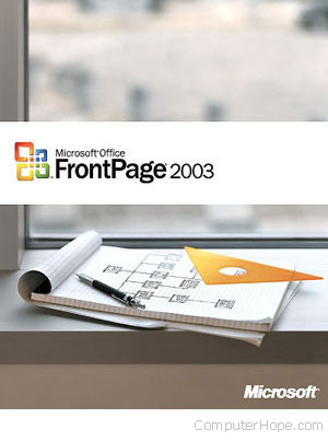 Microsoft Office FrontPage 2003 software box.