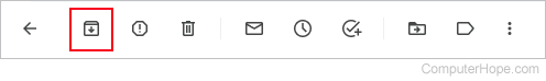 Archive icon in Gmail.
