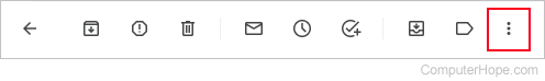 More icon in Gmail.