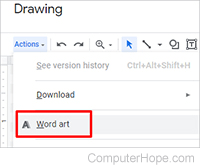 Google Docs word art