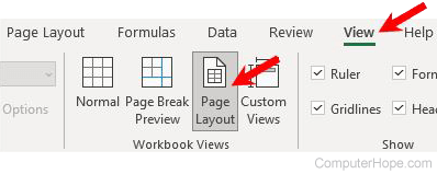 Access header and footer edit mode in Microsoft Excel