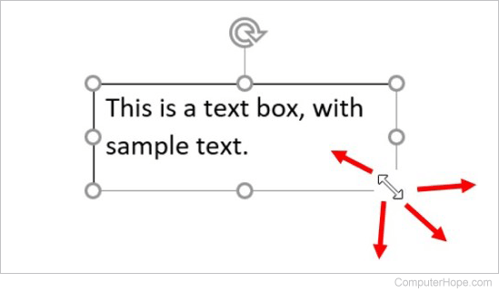 Resize a text box in Microsoft Word