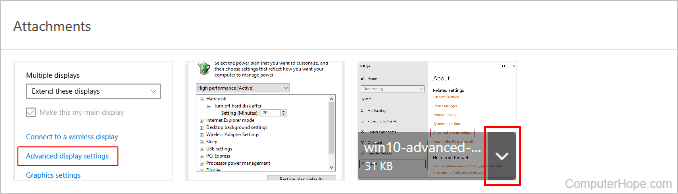 Removing attachments from an Outlook.com message.