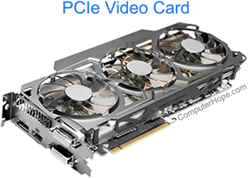 PCIe (PCI Express) video card.
