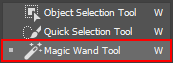 The Magic Wand Tool selector in Photoshop.