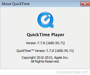 About Quicktime window