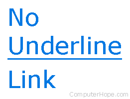 No underline link on web page