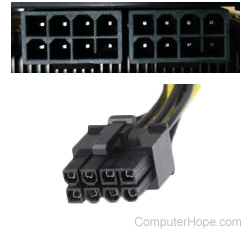 8-pin power connection for a video card
