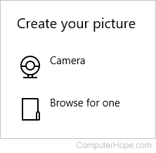 Create your picture in Windows 10.