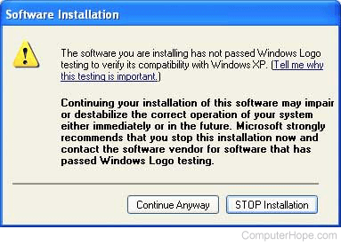 Windows logo testing error