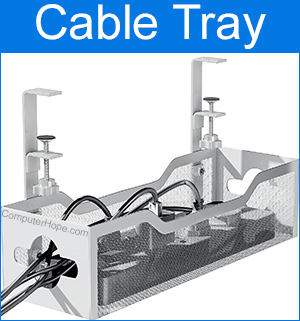 Cable tray used with cable management