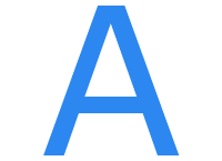 Letter "A" representing a character