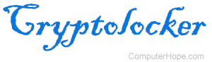 Cryptolocker in white lettering on a dark navy blue background.