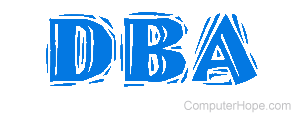DBA in white lettering on black background.