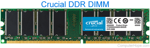 512 MB DIMM example of memory stick