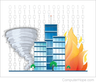 Illustration: natural disasters affecting a technology company.