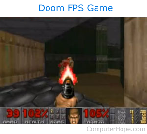 Doom FPS (first-person shooter) game