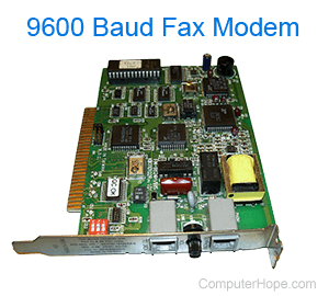 Internal 9600 baud fax modem.