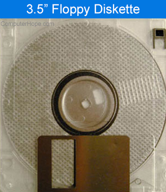 Clear 3.5" floppy diskette