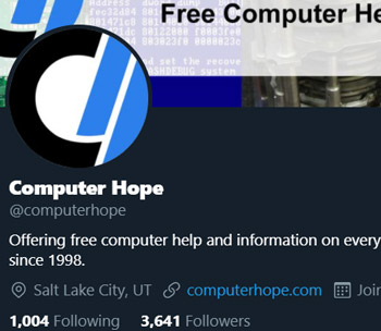 Computer Hope X Followers