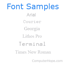 Various font samples.