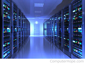 Network server room.