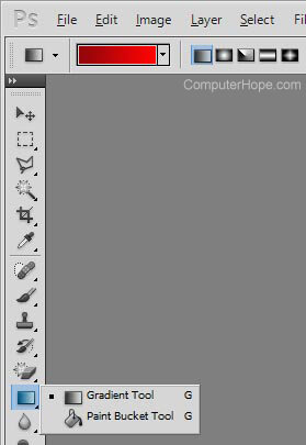 Adobe Photoshop gradient tool
